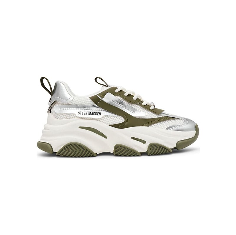 Tenisky Steve Madden Khaki/ Silber 7710447