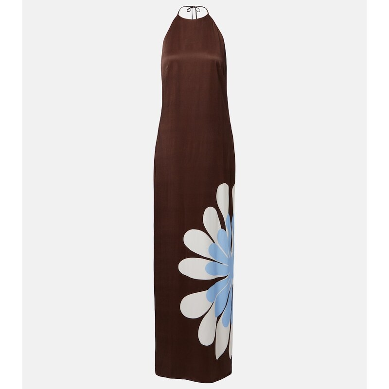 Cala de la Cruz Agnes floral halterneck maxi dress