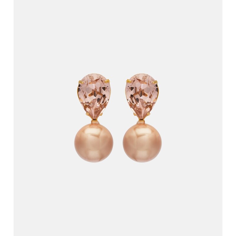 Jennifer Behr Simone crystal-embellished pearl earrings