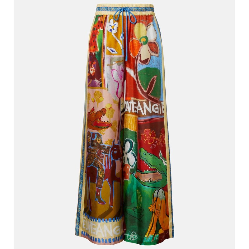 Alemais AlÃmais x MLAK printed silk twill wide-leg pants