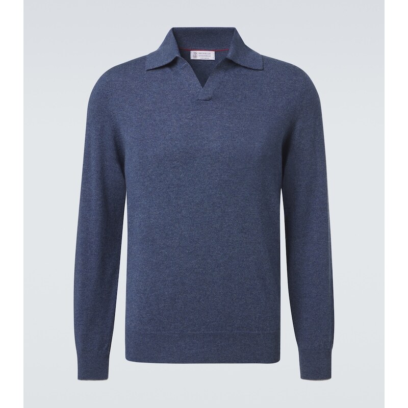 Brunello Cucinelli Cashmere polo sweater