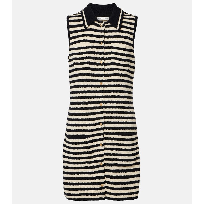 Altuzarra Mamie striped cotton-blend polo dress