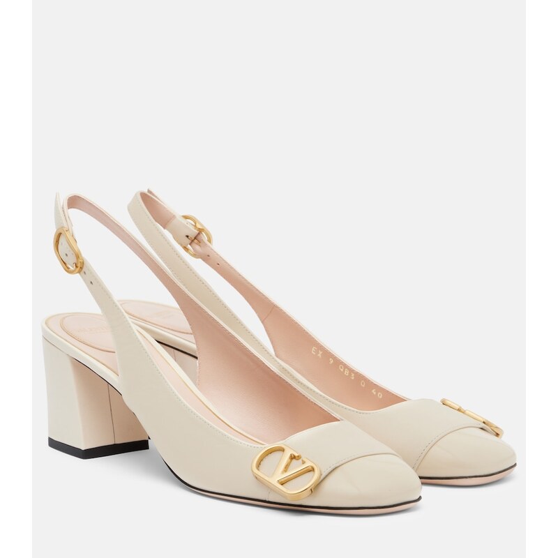 Valentino Garavani Veeside VLogo leather slingback pumps