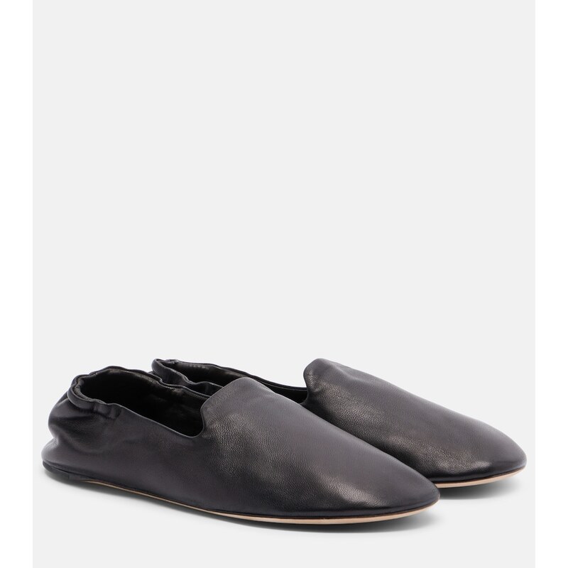 The Row Casa leather slippers
