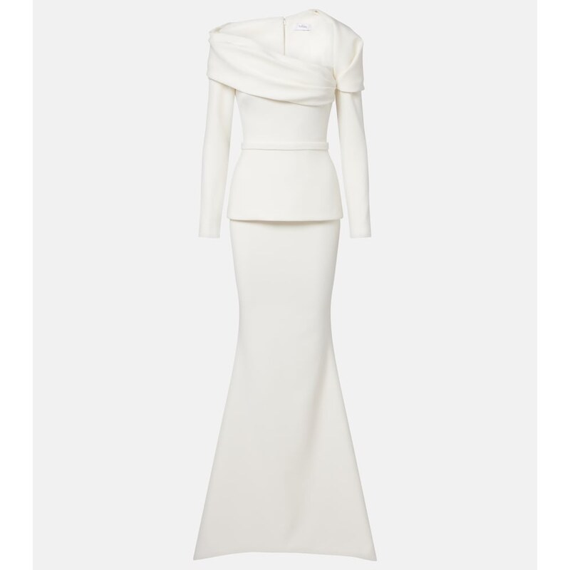 Safiyaa Millie draped crÃªpe gown