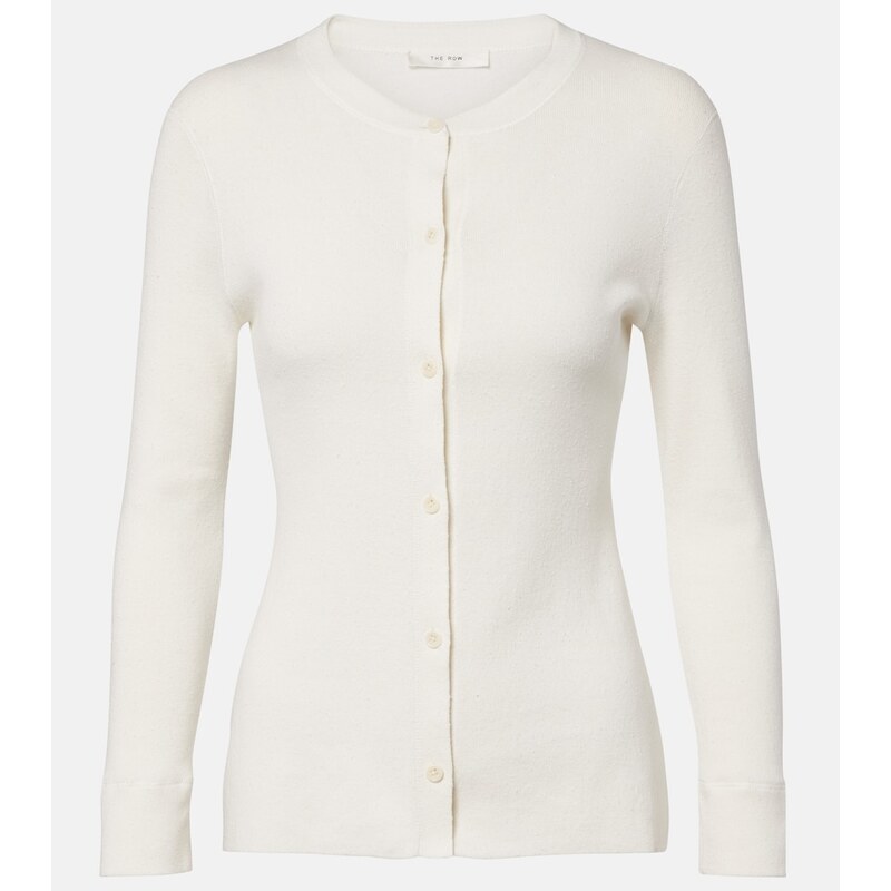 The Row Okino cotton and silk jersey cardigan