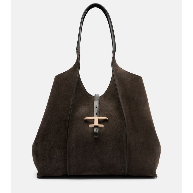 Tods T Timeless Medium suede tote bag