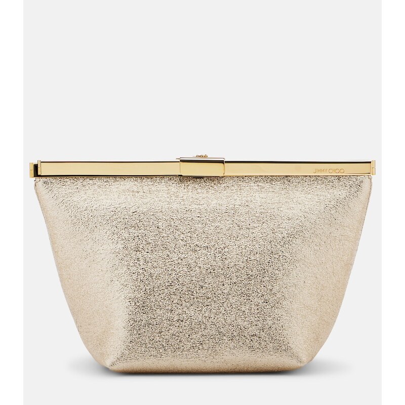 Jimmy Choo Ganache metallic leather clutch