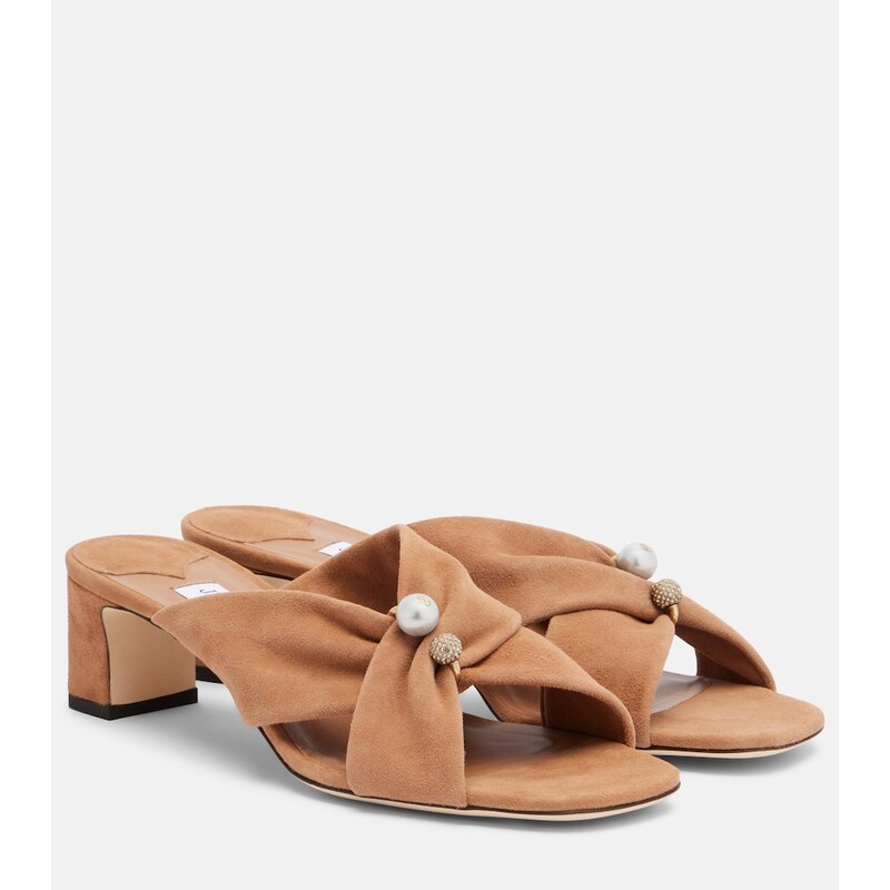 Jimmy Choo Rafi embellished suede mules