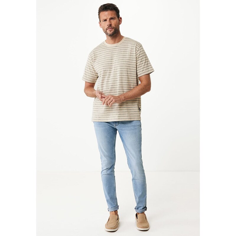 Tričko Mexx Beige/ Blau 3507082