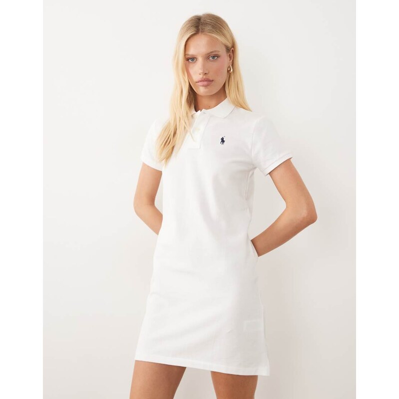 Polo Ralph Lauren short sleeve casual polo day dress in white