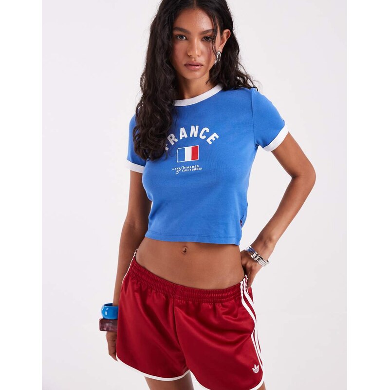 Levis France mini ringer t-shirt in blue