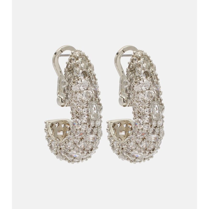 Jennifer Behr Crystal-embellished hoop earrings