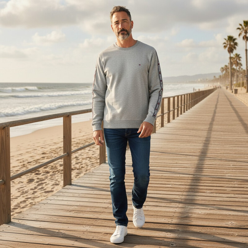 Pánská šedá mikina Tommy Hilfiger M56672