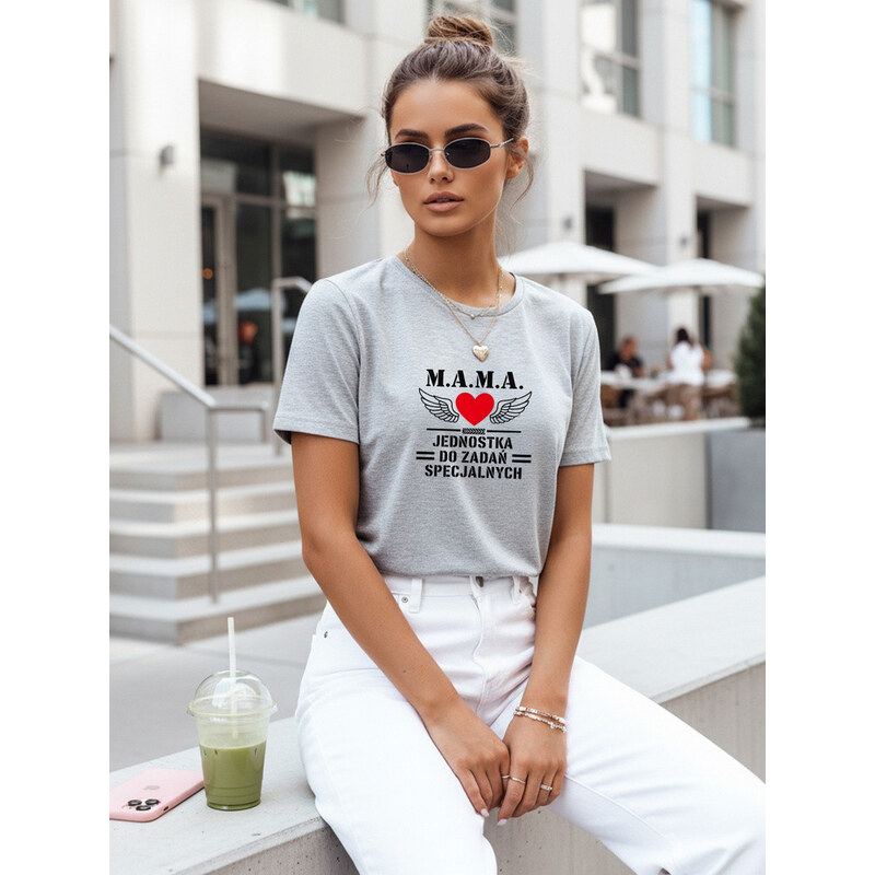 Koszulka damska do szara model 22156825 - FashionStreet