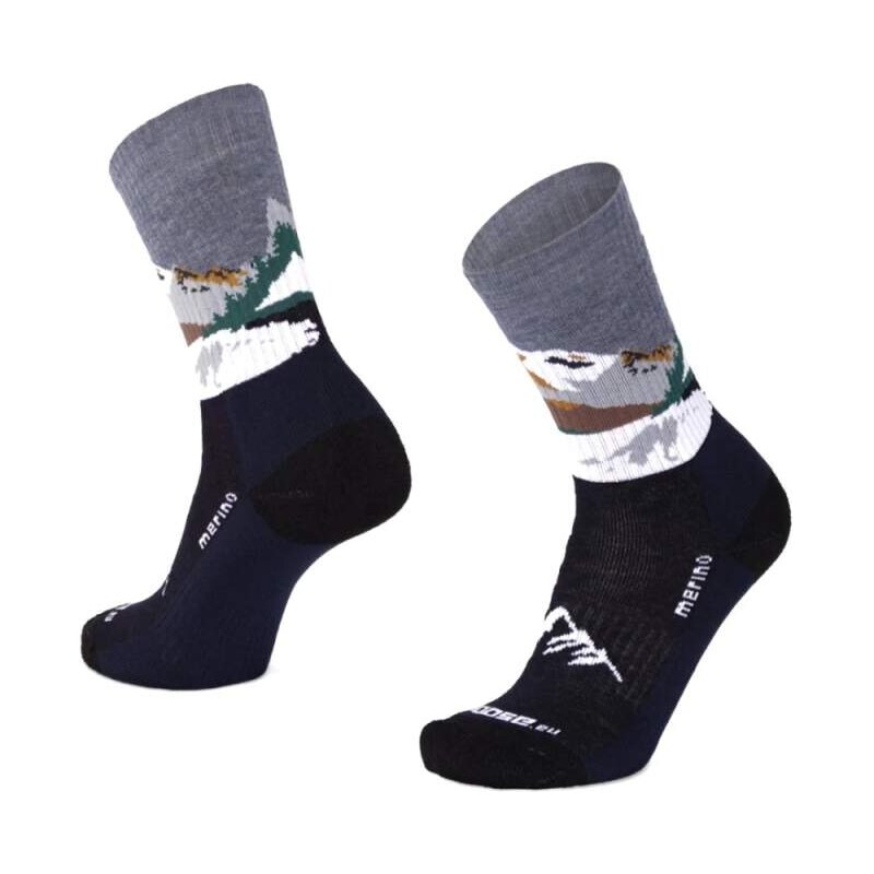 ALP BLANC veselé celofroté merino ponožky Moose 115909516
