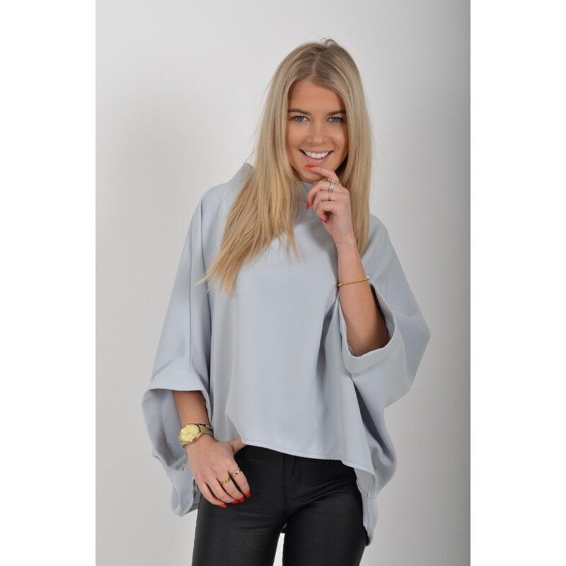 Miss City Official Světle šedá halenka ES6900