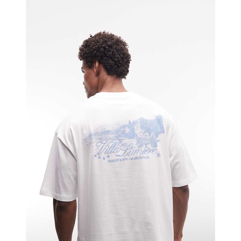 ASOS DESIGN oversized t-shirt with embroidered winery graphic in