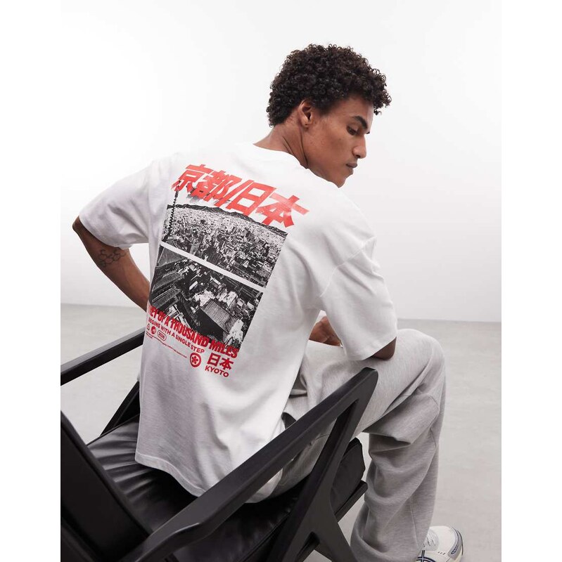 ASOS DESIGN oversized t-shirt with scenic gloss puff print in