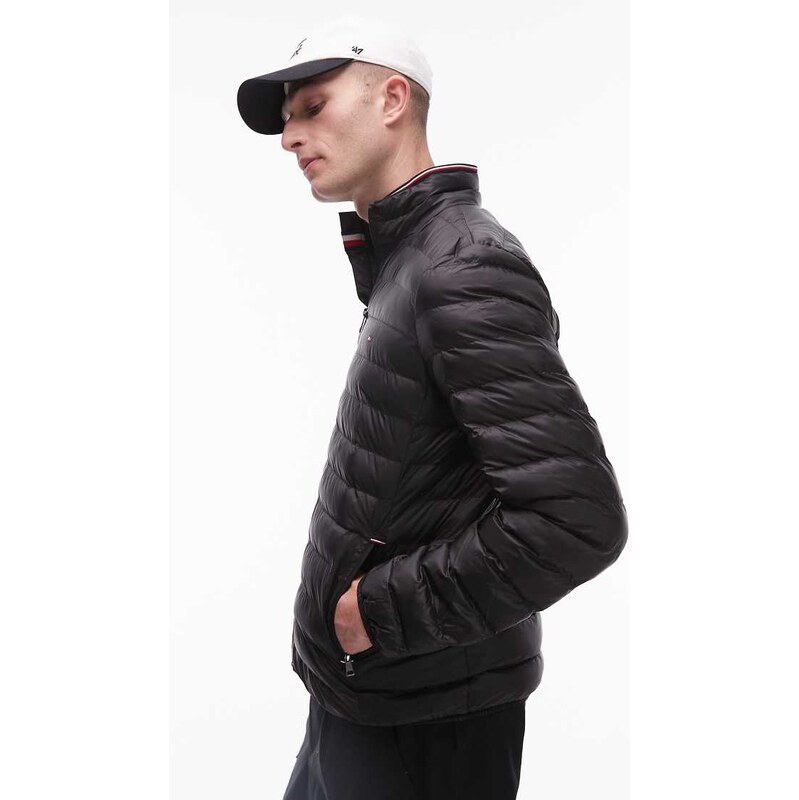 Tommy Hilfiger flag logo packable round lightweight puffer