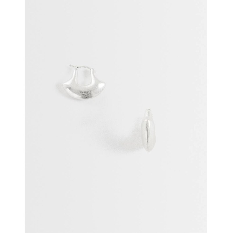 ARKET curved triangle hoop earrings in silver