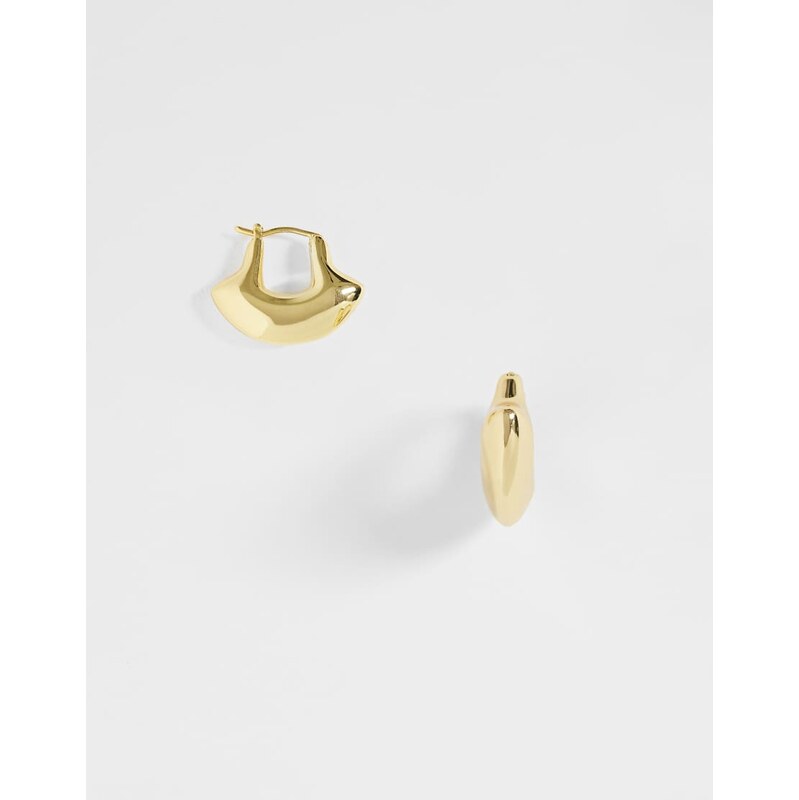 ARKET curved triangle hoop earrings in gold