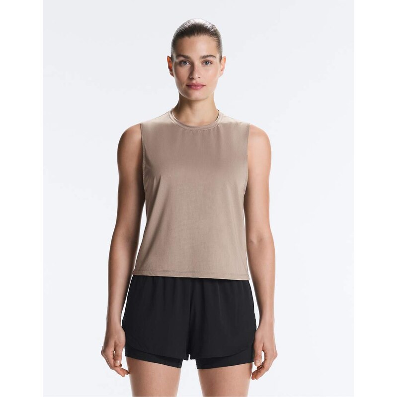 OYSHO Technical sleeveless t-shirt in mink grey