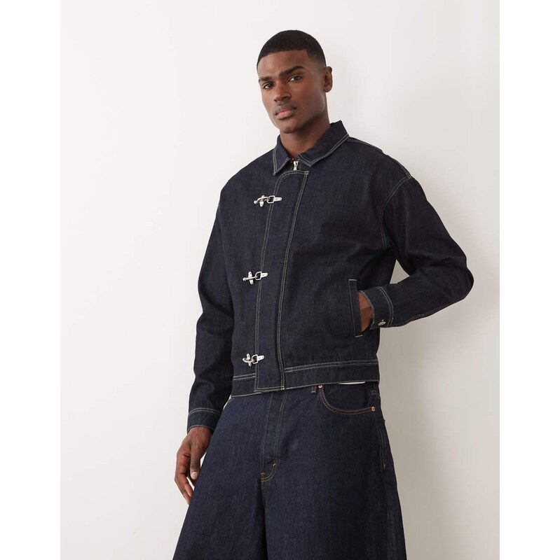 Jack & Jones fireman clasp denim jacket in dark blue