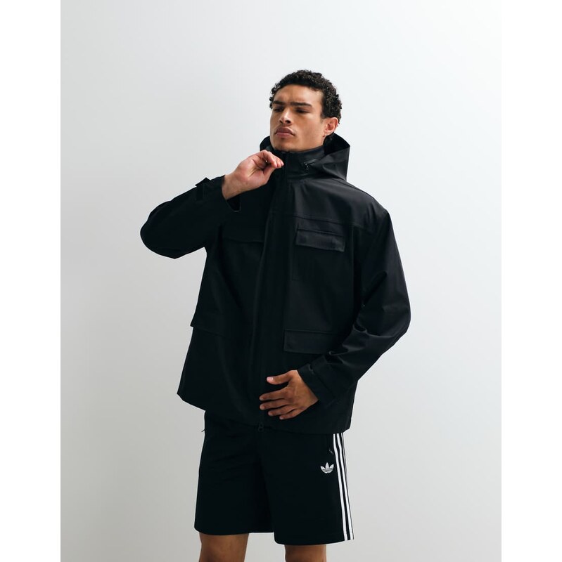 ASOS DESIGN stormMAX water repellent utility parka in black