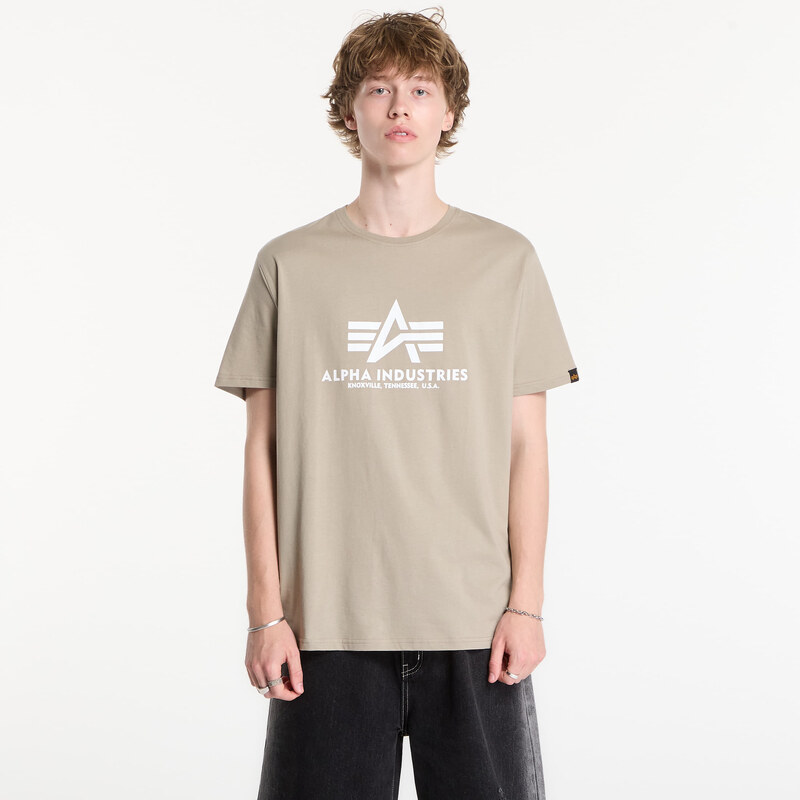 Tričko Alpha Industries Basic T-Shirt Vintage Sand L