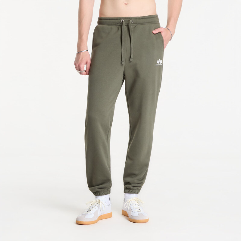 Tepláky Alpha Industries Basic Small Logo II Jogger Dark Olive M