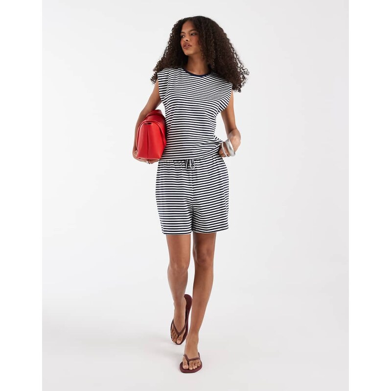 ONLY loose fit shorts co-ord in blue stripes