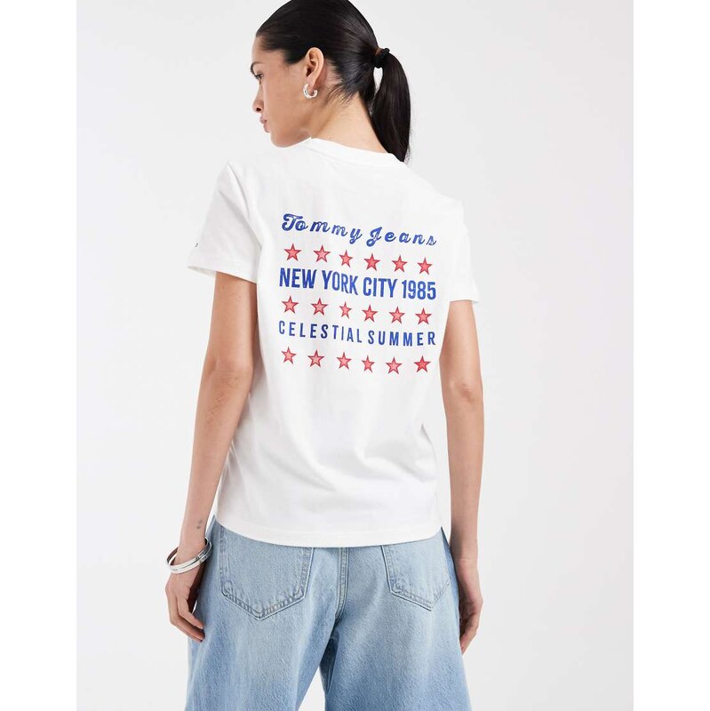 Tommy Jeans star novelty logo t-shirt in white