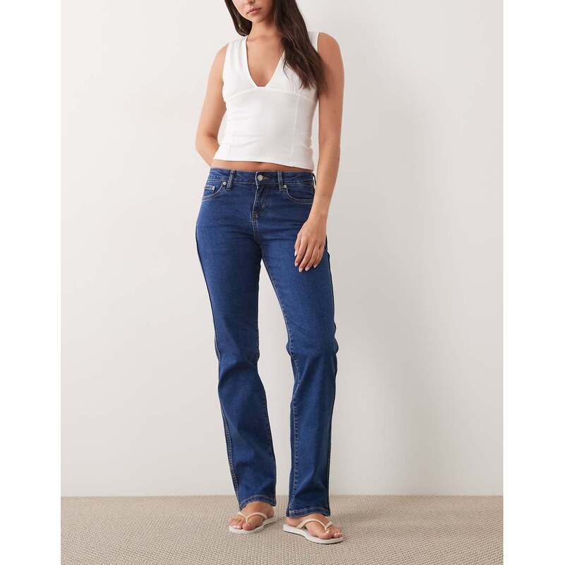 Cotton On mid rise stove pipe jean in gemini blue