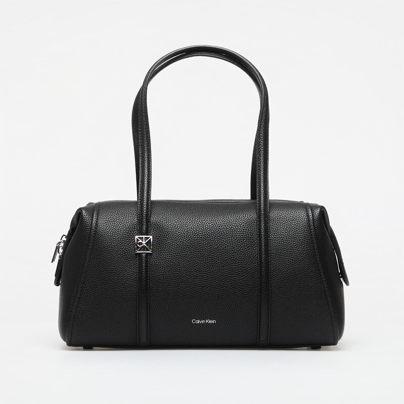 Taška Calvin Klein Emblem Hw Pebble Doctor Shoulder Black