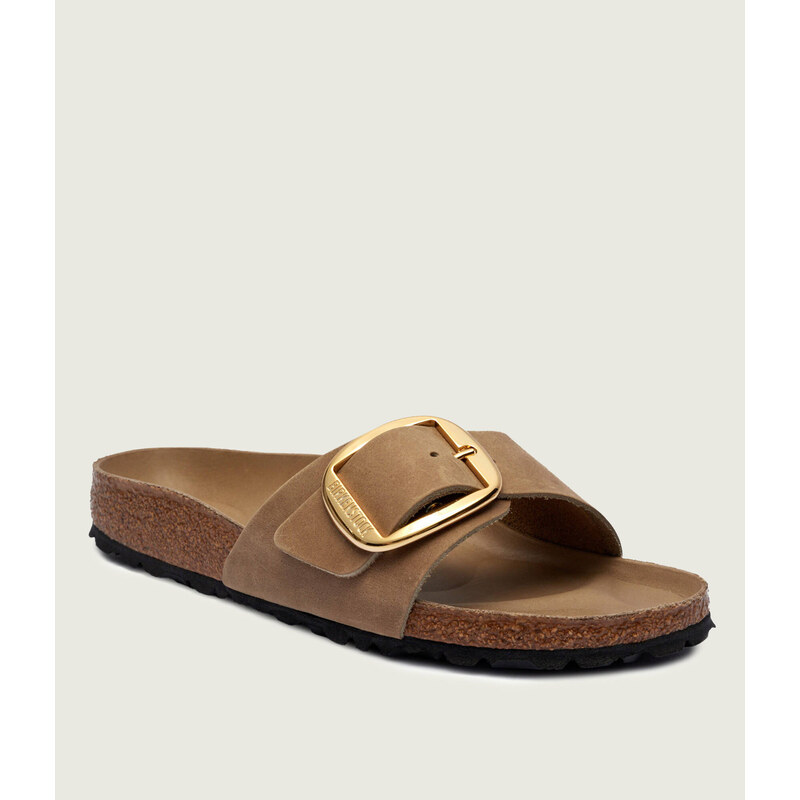 Birkenstock Kožené pantofle Madrid Big Buckle | narrow fit