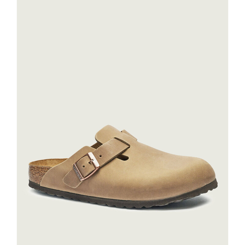Birkenstock Kožené pantofle typu mules BOSTON | narrow fit