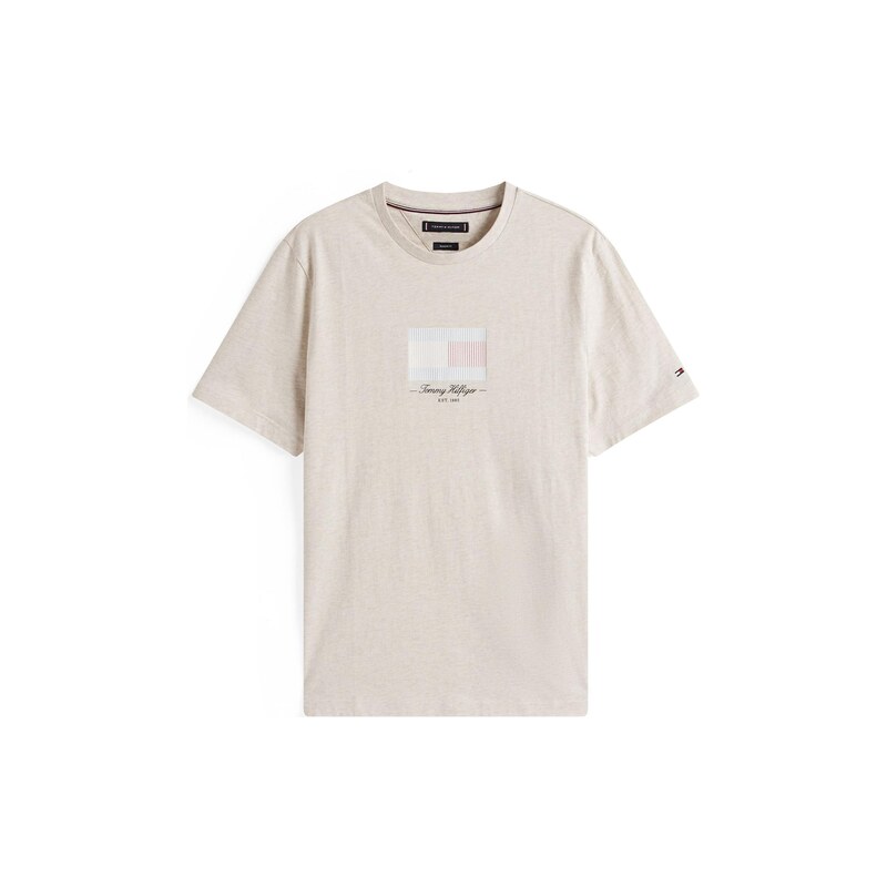 TOMMY HILFIGER Tričko 'ITHACA' světle béžová / pastelová modrá / jasně červená / černá
