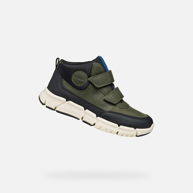 Khaki chlapecké kotníkové boty Geox Flexyper