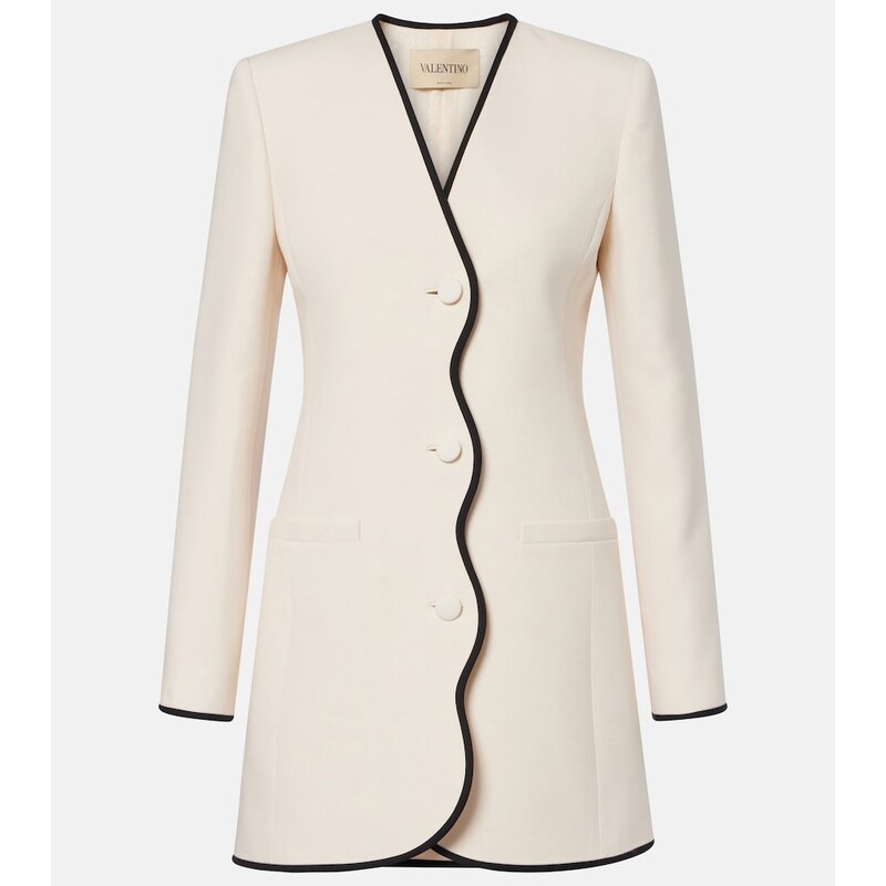 Valentino Crepe Couture scalloped jacket