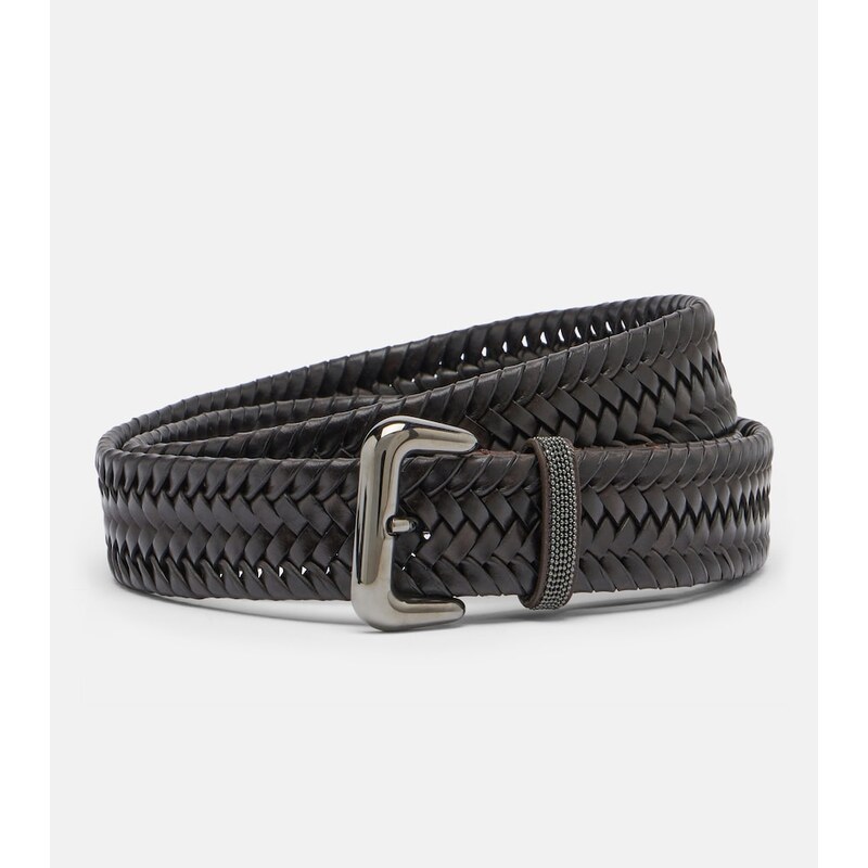 Brunello Cucinelli Monili braided leather belt