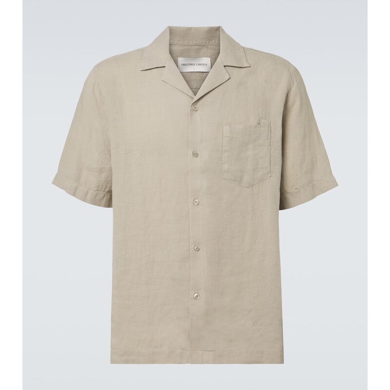 Frescobol Carioca Angelo linen bowling shirt