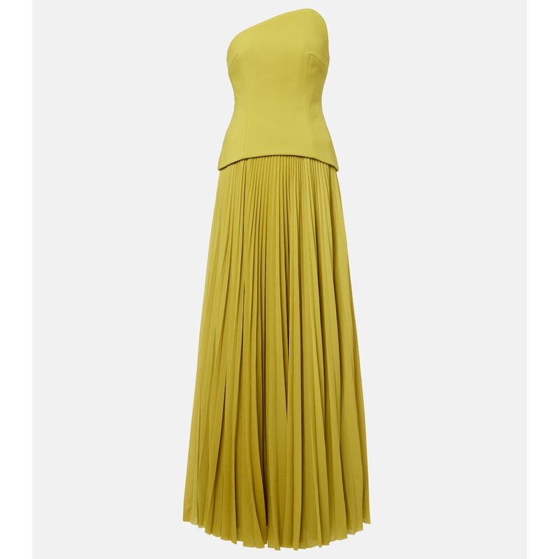 Solace London Britt plissÃ maxi dress