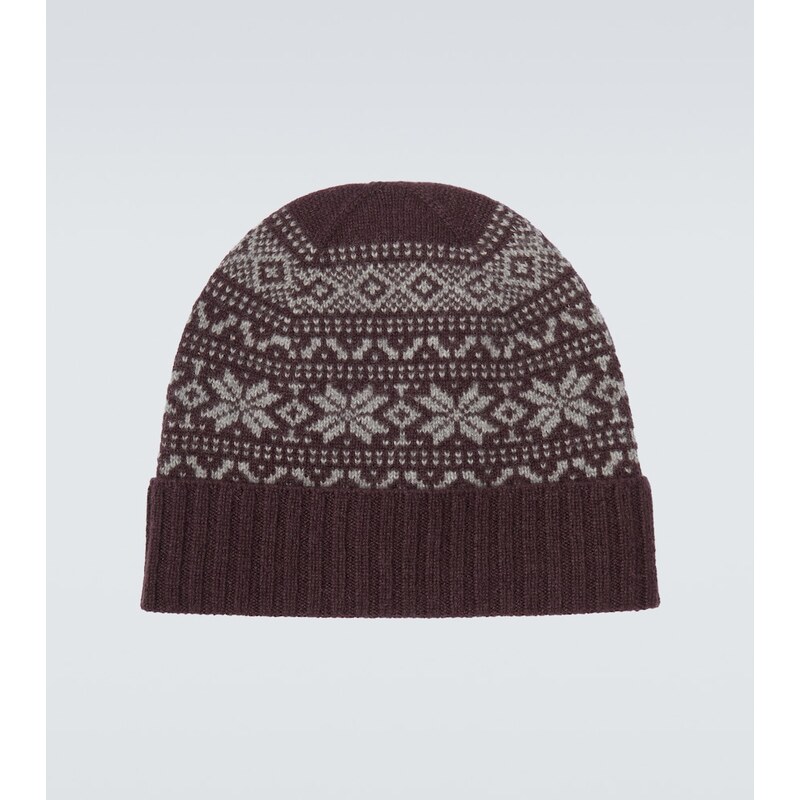 Eleventy Fair Isle intarsia cashmere beanie