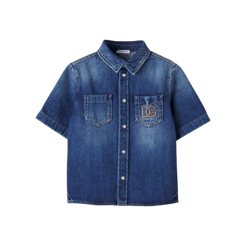 Dolce&Gabbana Kids DG denim shirt