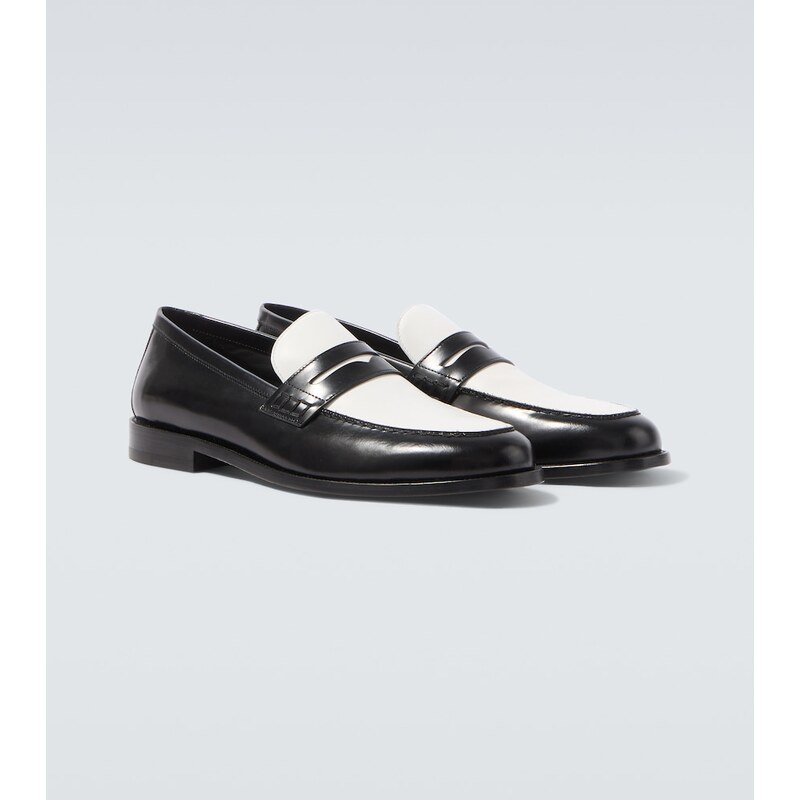 Manolo Blahnik Perry leather penny loafers
