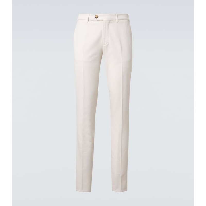 Brunello Cucinelli Cotton gabardine slim pants