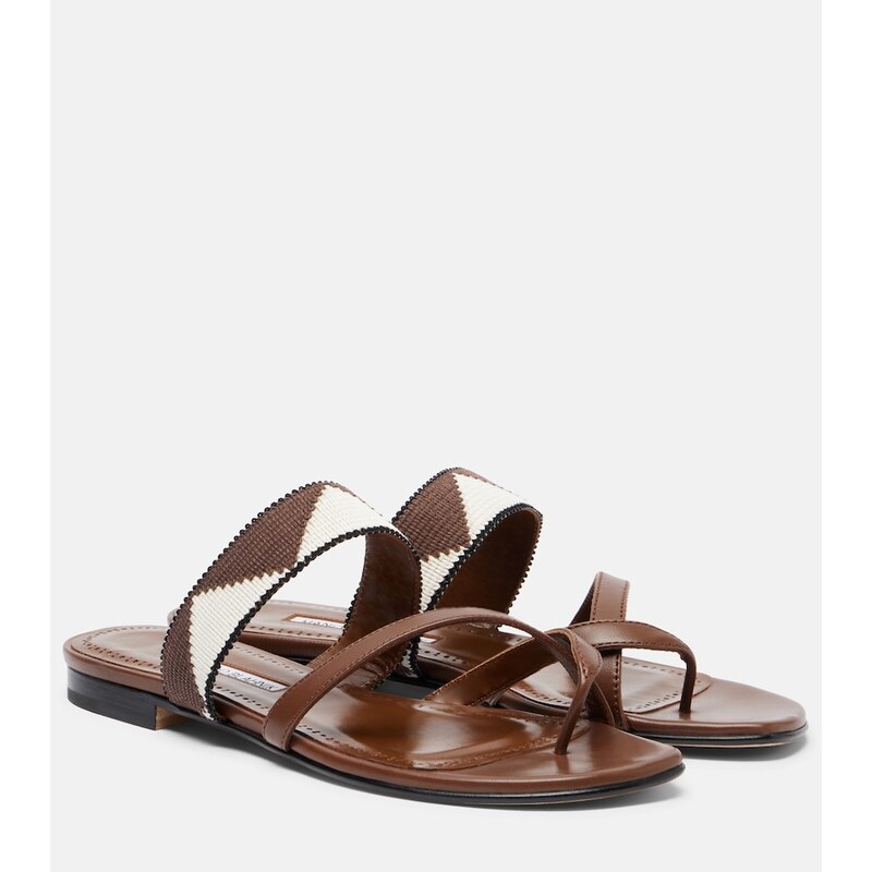 Manolo Blahnik Susastra leather sandals