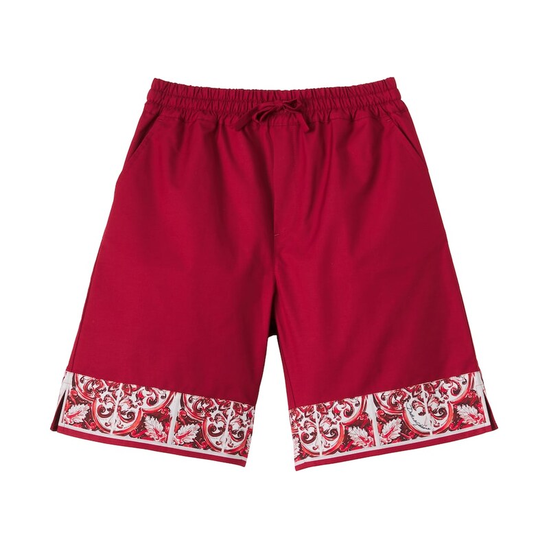 Dolce&Gabbana Kids Majolica cotton-blend shorts
