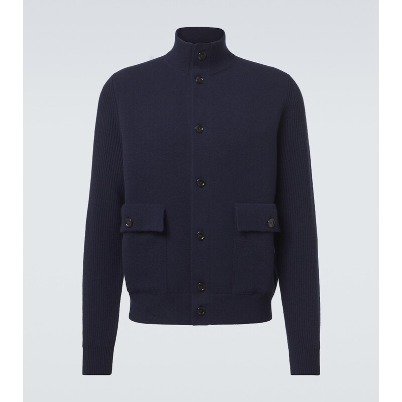 Lardini Knitted wool-blend jacket
